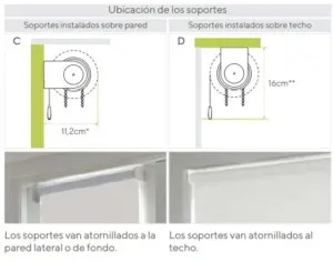 CUANTO ESPACIO OCUPA UNA CORTINAS ROLLER YA INSTALADA